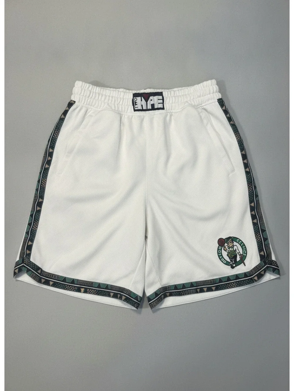 Hype Boston Celtics White NBA Basketball Shorts Sz M